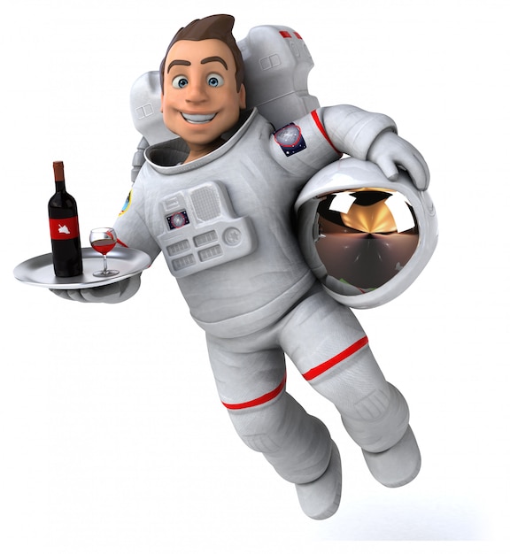 Spaßastronaut - 3D-Illustration