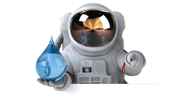 Spaßastronaut - 3D-Illustration