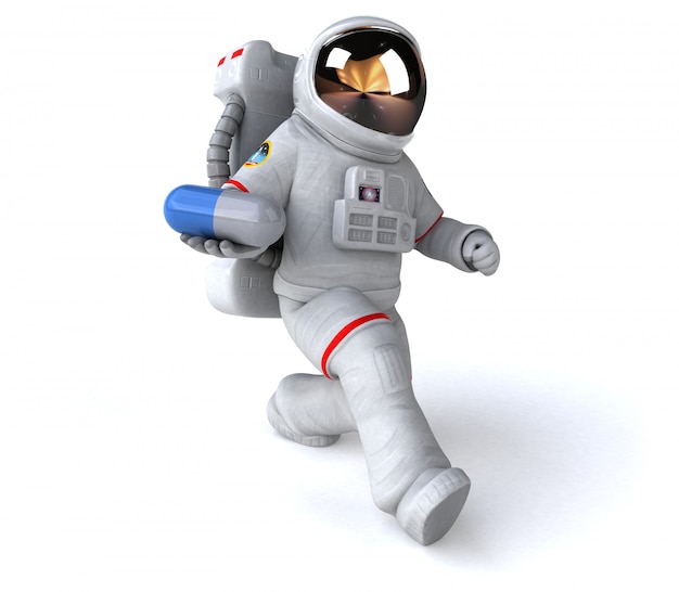 Spaßastronaut - 3D-Illustration