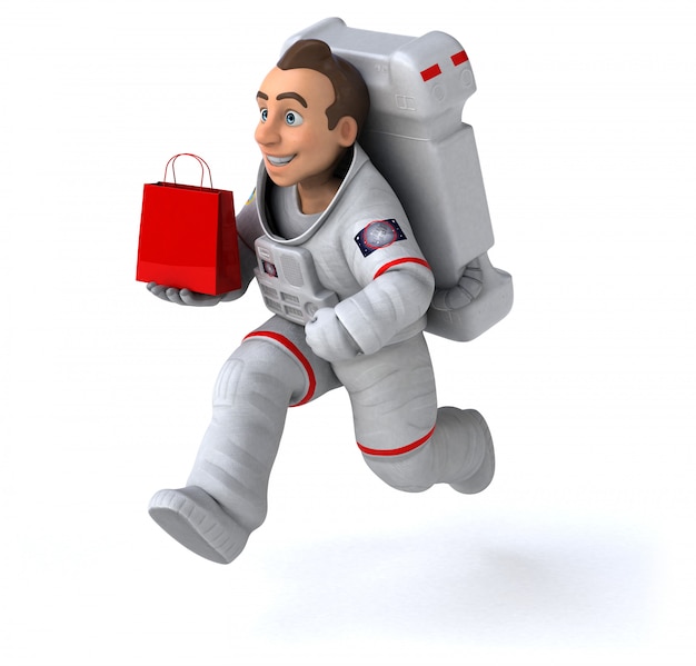 Spaßastronaut - 3D-Illustration