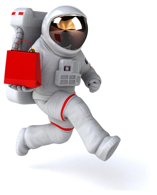 Spaßastronaut - 3D-Illustration