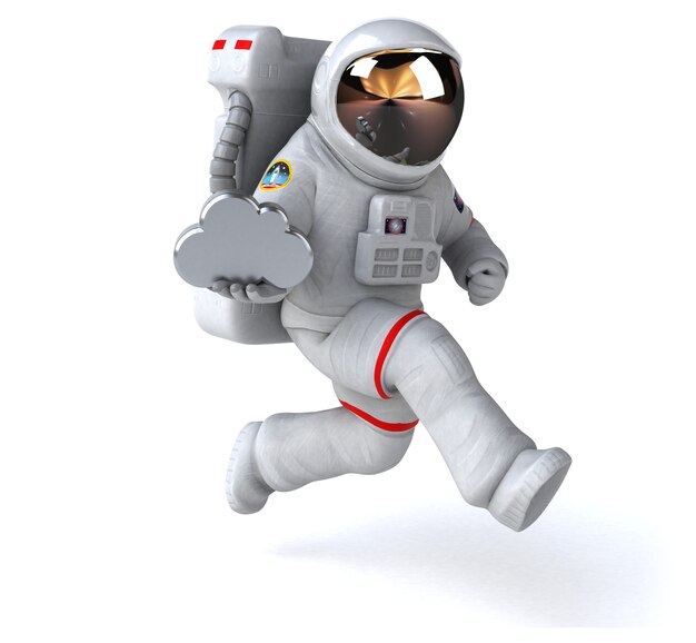 Spaßastronaut - 3D-Illustration