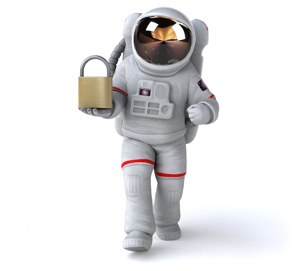 Spaßastronauten-3D-Illustration