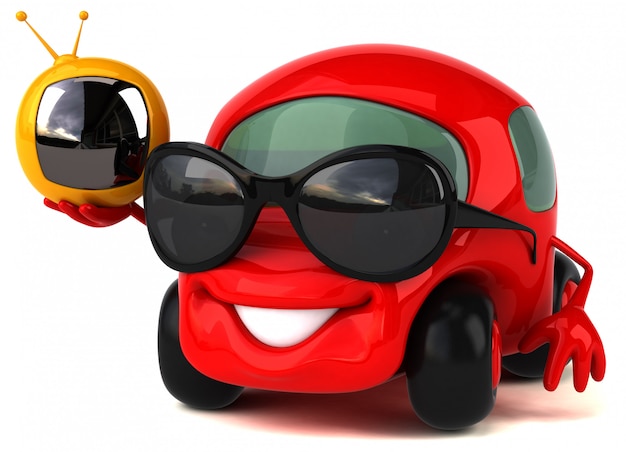 Spaßauto - 3D-Illustration