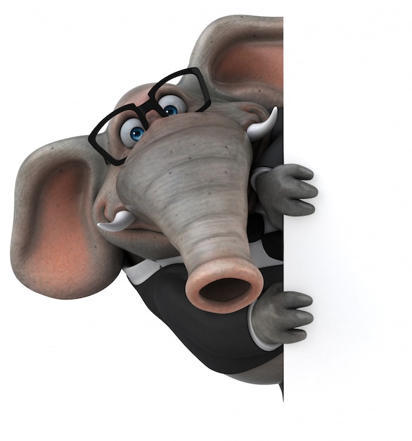 Spaßelefant - 3D-Illustration