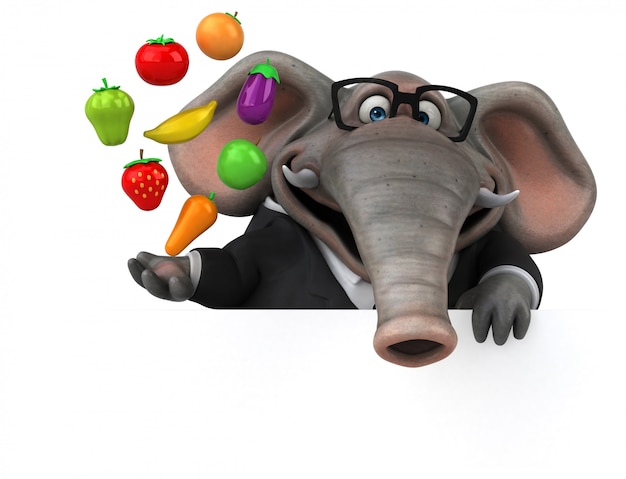 Spaßelefant - 3D-Illustration