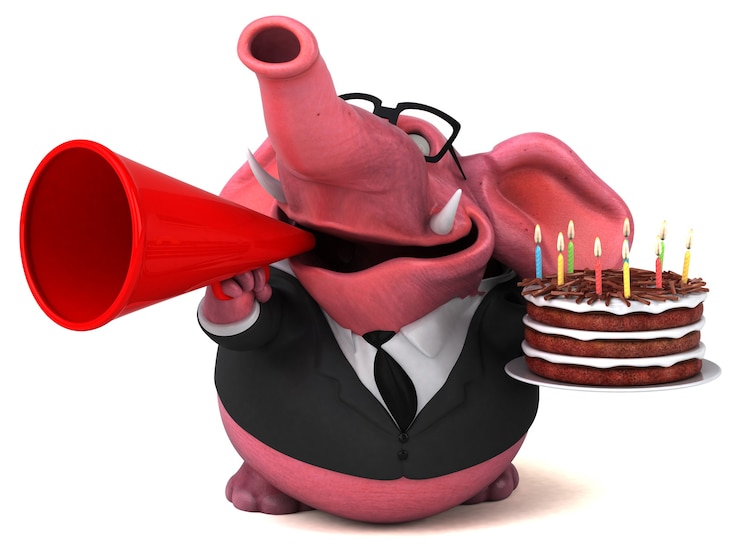 Foto spaßelefant - 3d-illustration