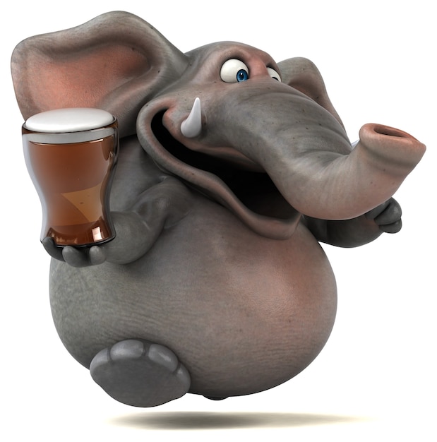 Foto spaßelefant - 3d-illustration