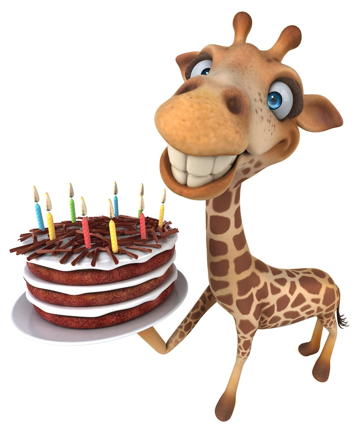 Foto spaßgiraffe - 3d-illustration