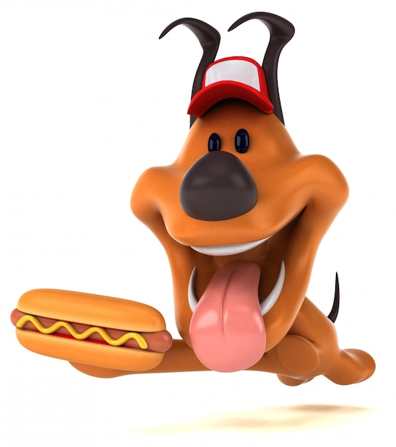 Spaßhund - 3D-Illustration