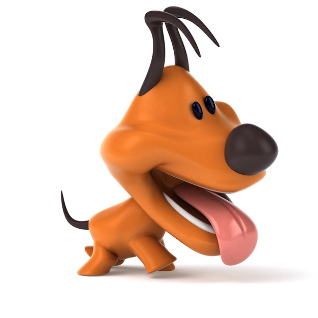 Spaßhund - 3D-Illustration