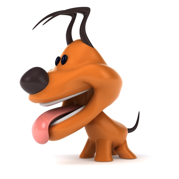 Spaßhund 3D-Illustration