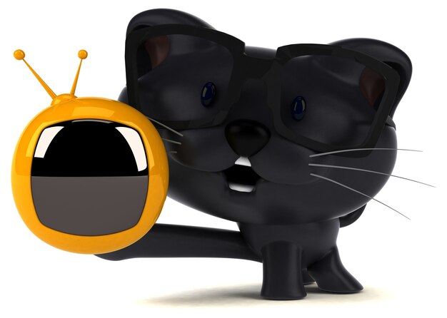 Spaßkatze - 3D-Illustration