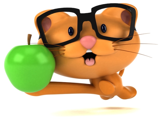 Spaßkatze - 3D-Illustration