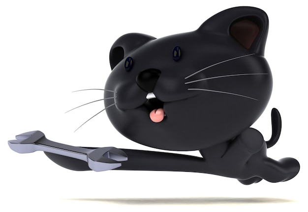 Spaßkatze 3D-Illustration