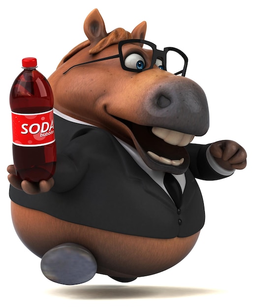 Spaßpferd 3D Illustration