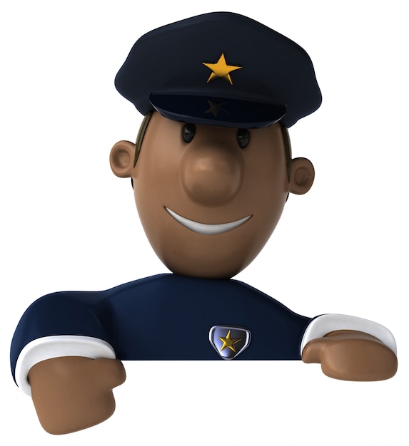 Spaßpolizist - 3D-Illustration