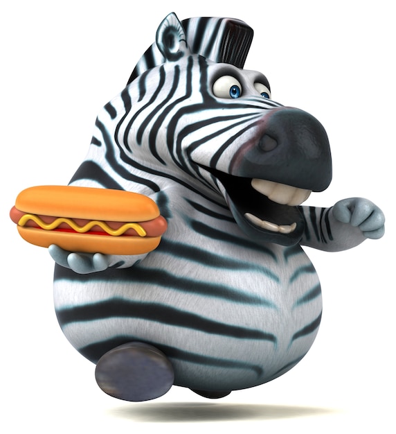 Spaßzebra - 3D-Illustration