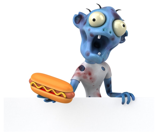 Spaßzombie - 3D-Illustration