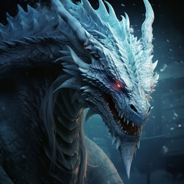 Spectral Dragon Arte de juego hiperdetallado realista en 2D