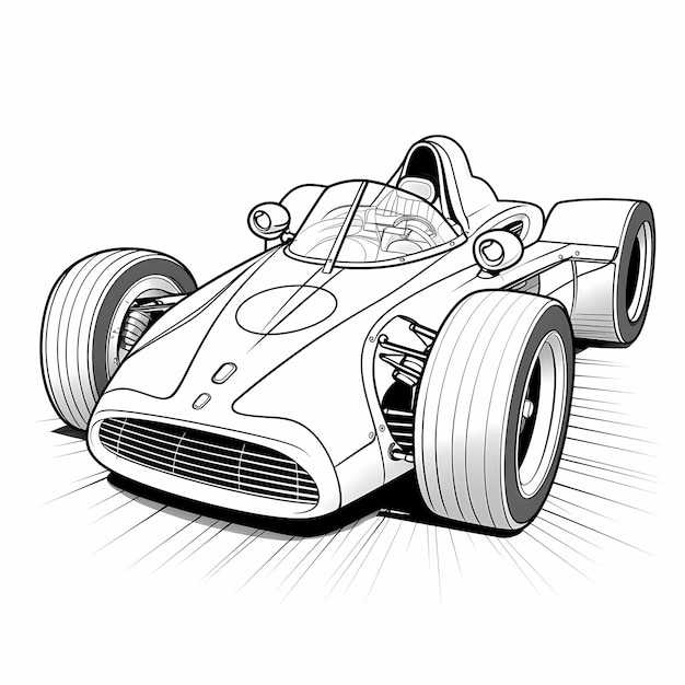 Desenhos para colorir de carros de corrida - Brinquedos de Papel