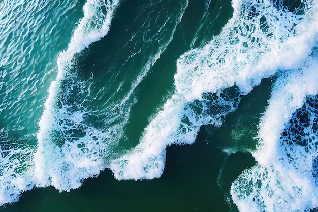 Spektakuläres Drohnenfoto des Strandes für ein erfrischendes und ruhiges Konzept