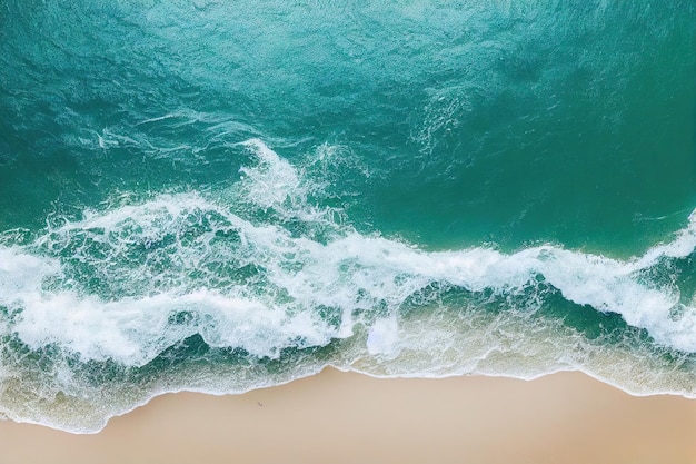 Spektakuläres Drohnenfoto des Strandes für ein erfrischendes und ruhiges Konzept