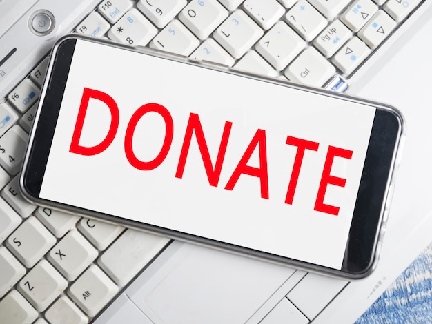 Spenden Motivationsgeschäfte Wohltätigkeit Teilen von Worten Zitate Konzept