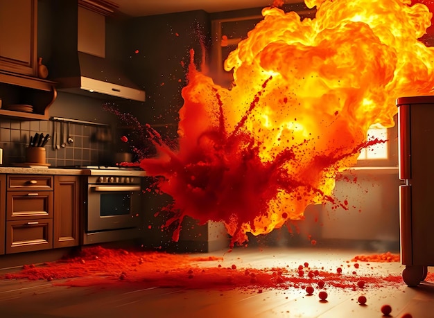Spice Explosion Design mit Flamme