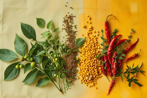 El Spice Symphony Curry deja semillas de mostaza y chiles rojos unidos en la magia de Chettinad