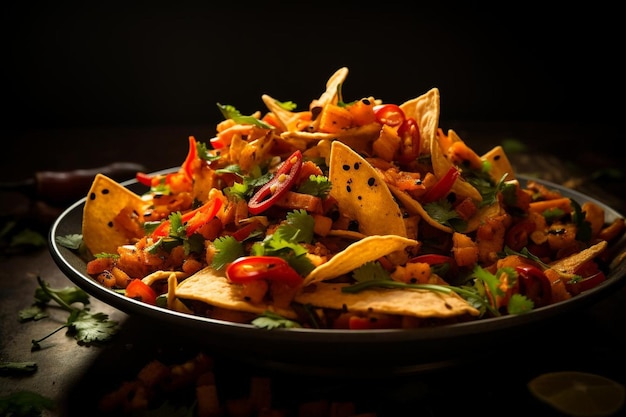 Spicy Bhel Closeup Shot Melhor fast food Bhel Puri fotografia de imagens