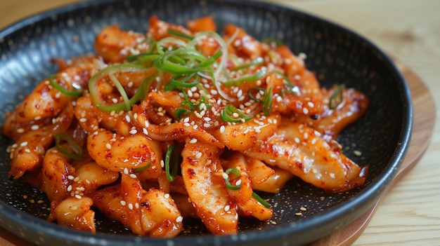 Spicy Eomuk Bokkeum oder Stir Fry Korean Fish Cake ist ein sehr beliebtes koreanisches Beilage Generative Ai