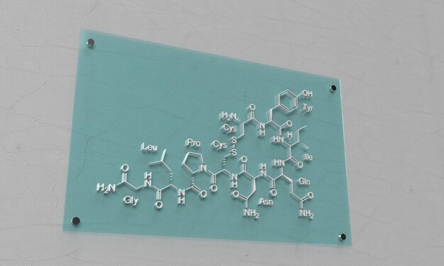 Spiegelglas Homon Chemische Medizin Chemie Gesundheitswissenschaft Molekularliebe Oxytocin Formel