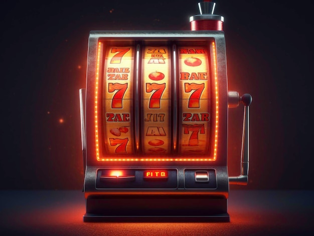 Spielautomat gewinnt den Jackpot 777 Big Win-Konzept Casino-Jackpot generiert von ai