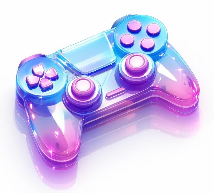Foto spiele-controller aus glas