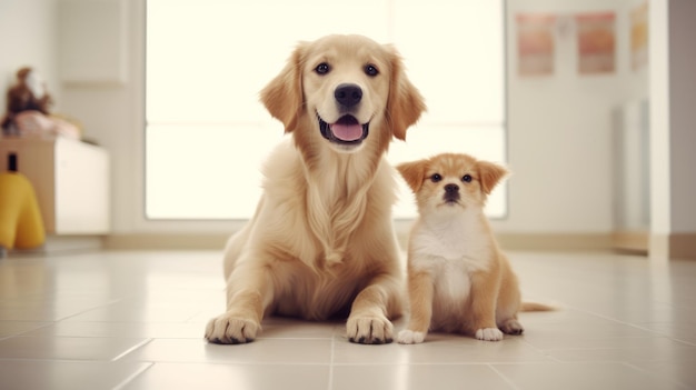 Spielhafte Hunde in Innenräumen zu Hause