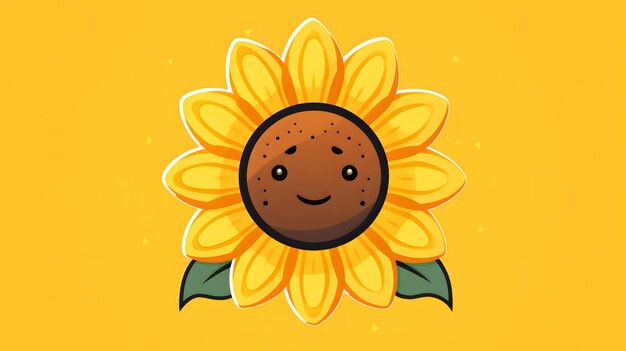 Spielhafte Ikone einer Sonnenblume