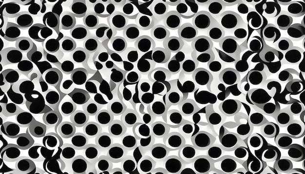 Foto spielhafte polka-punktmuster punkte und flecken in schwarz