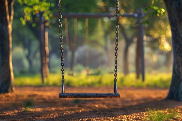 Spielplatzschwinge in einem Park