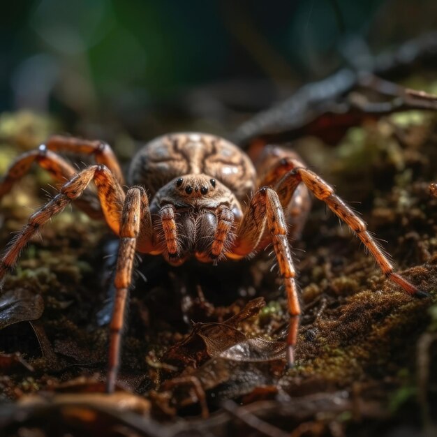 Spinne in der generativen KI des natürlichen Lebensraums