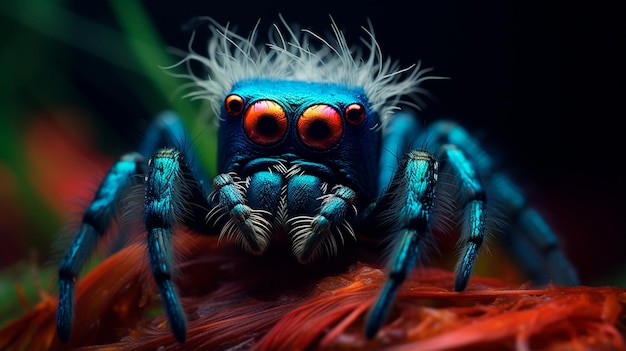 Spinne mit Spinnenaugen