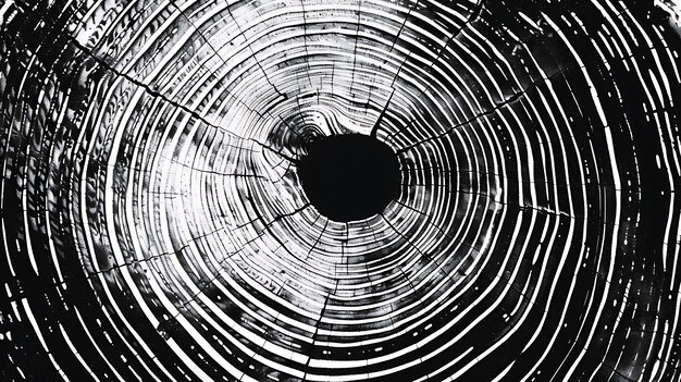 Foto spinnennetz mit einem spinnennett und einem schwarzen loch
