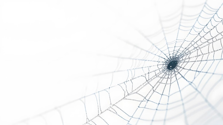 Foto spinnetz isolado em espaço de fundo branco para legendas