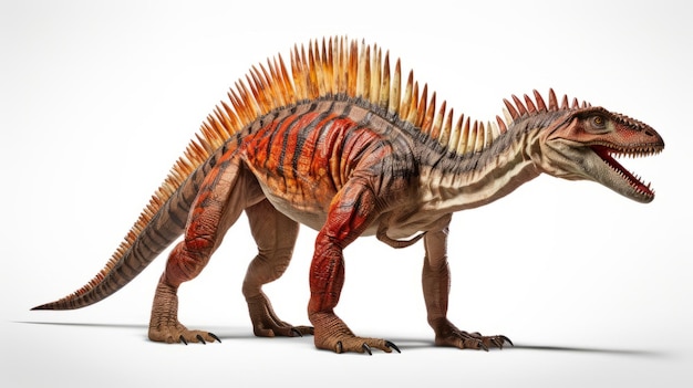 Spinosaurus Aegyptiacus cuerpo completo en fondo blanco