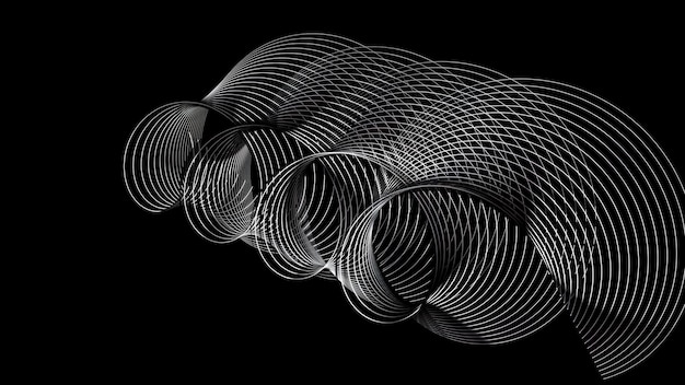 Spiralen aus weißen Linien