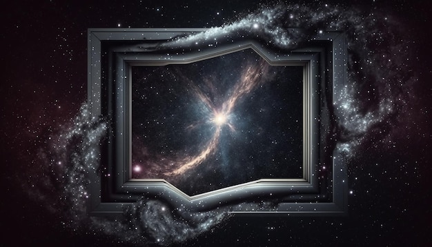 Spiralförmiges astronomisches Phänomen Galaxie Ai generierte Kunst