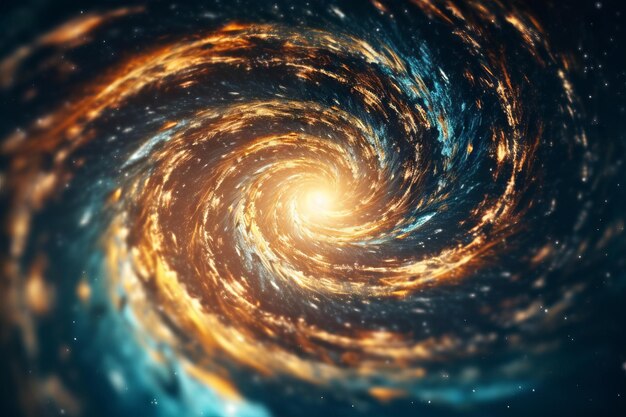 Spiralgalaxie auf dem Bildschirm, kosmische Erforschung, generative KI