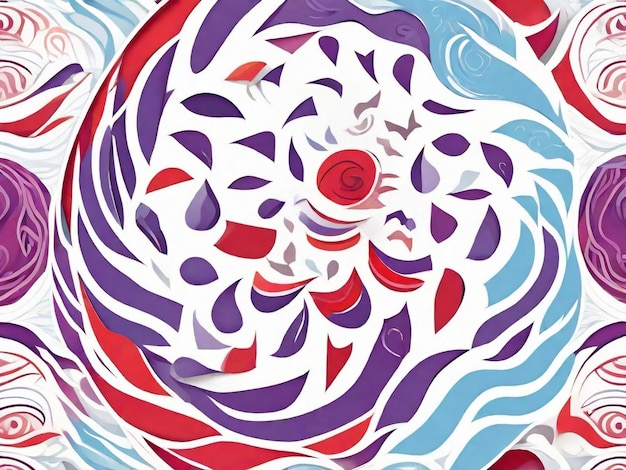 Spirallayout, Wellenmuster, Blütenblatt, Blütenblätter, farbenfrohes Design