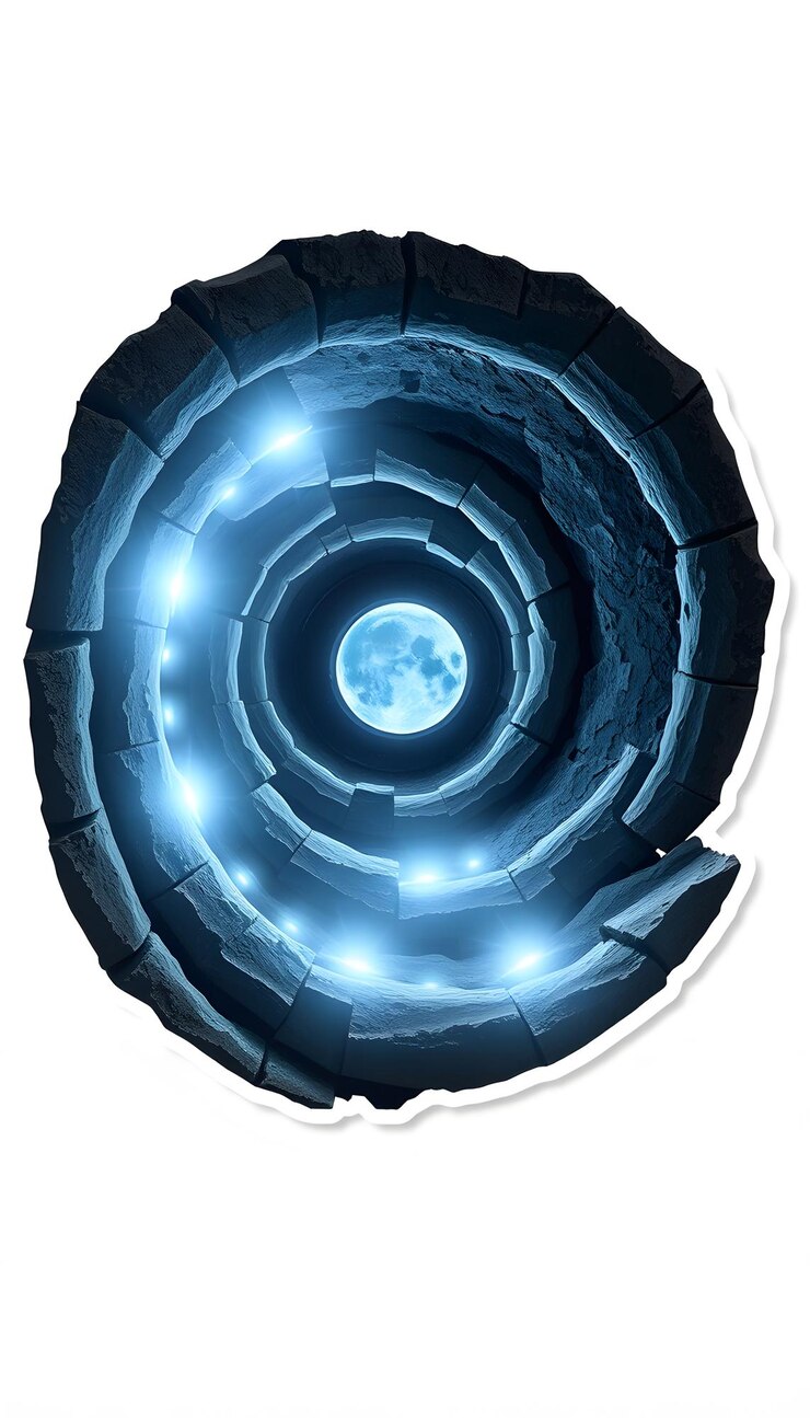 Foto spiralportal mit weißen highlights isoliert