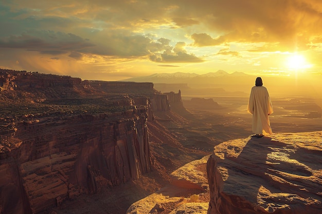 Foto spiritualdilemma_jesusdesertcliff (el dilema espiritual de jesús en el acantilado del desierto)